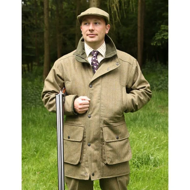 William Powell Mens Waterproof Tweed Shooting Country Coat - Melrose