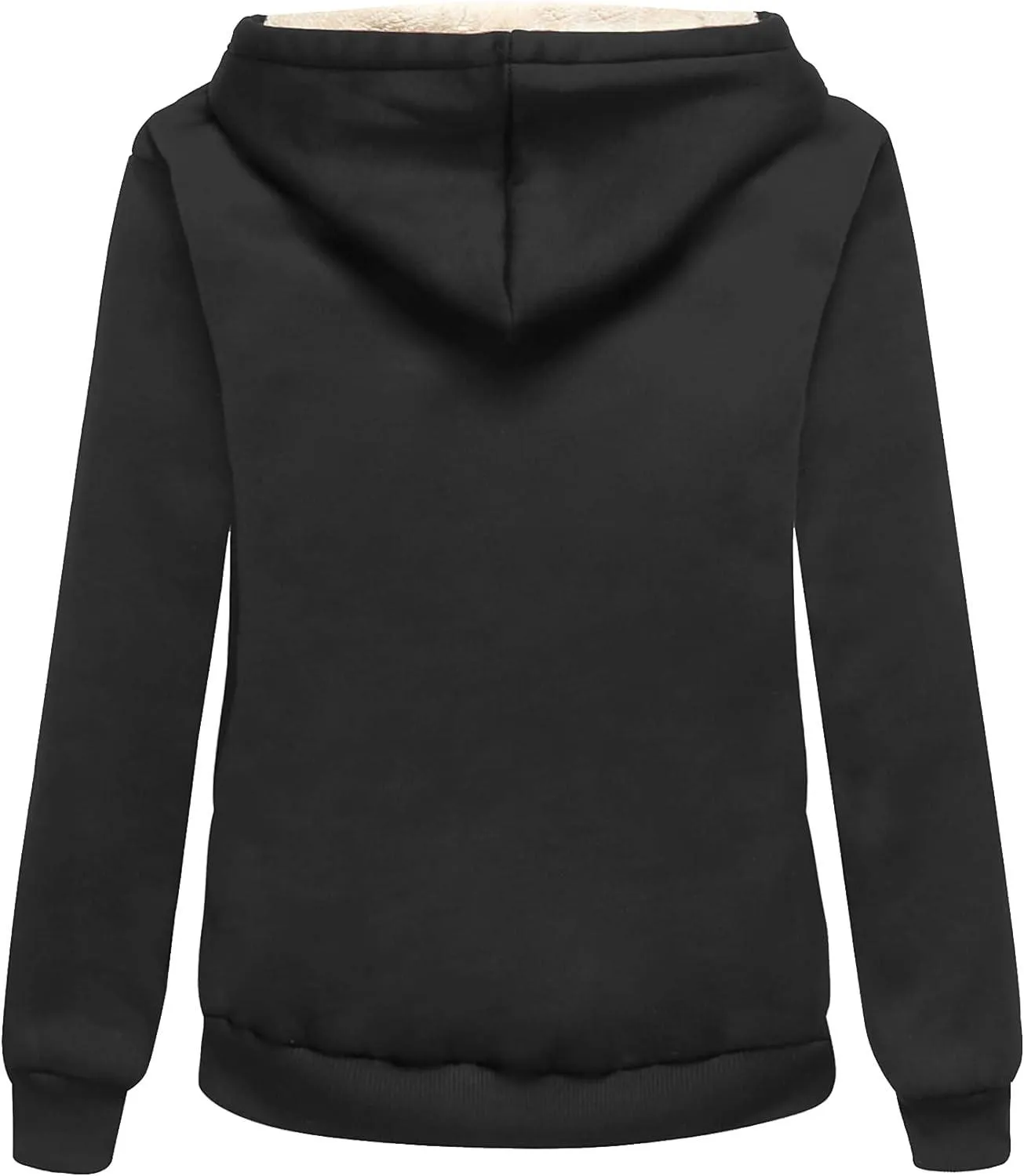 Women's Sherpa Lined Fleece Full Zip-Up Hoodie-ZPK006050