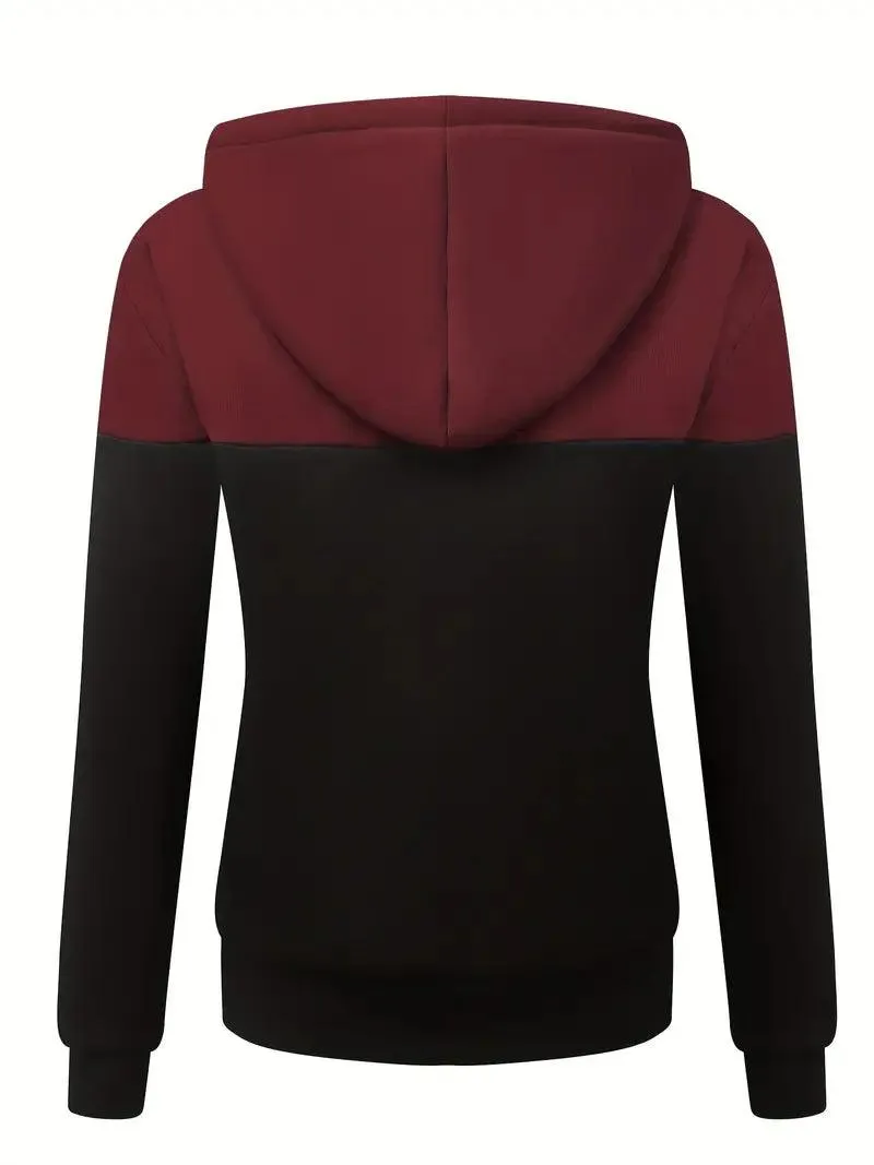 Women's Sherpa-Lined Fleece Zip-Up Hoodie-CUWFH01387